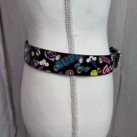 Y2K Inspired Pop Art Double Prong Belt Size Small/ Medium - Picture 5 of 9